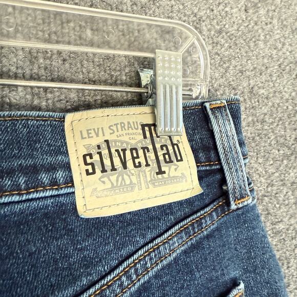 Levis SilverTab Jeans Womens 28x27 Blue Denim Denim Mom Jean High Rise - Picture 11 of 12